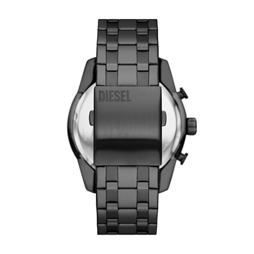 Diesel Stainless Steel Split Analog Black Dial Men Watch-Dz4589, Black Band - Image 3
