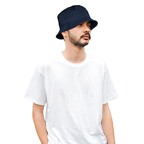 Image of Falari Men Women Unisex Cotton Bucket Hat 100% Cotton Packable for Travel Fishing Hunting Summer Camp