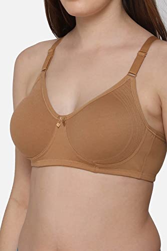 Image of INTIMACY LINGERIE Women's Cotton Brassiere | Non-Padded | Non-Wired | Full Coverage | Shaper Panel with Side Support Regular Bra | 1 Piece | (Def C P)