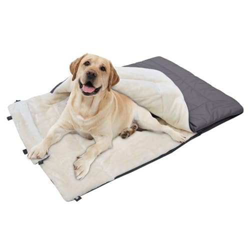 Générique Dog Bed Sleeping Bag – Lightweight Dog Travel Bed | 110x70cm Easy to Carry Pet Beds with Pillow | Waterproof Pets Mat | Warm Pet Accessories for Camping Hiking Backpacking, Indoor Outdoor