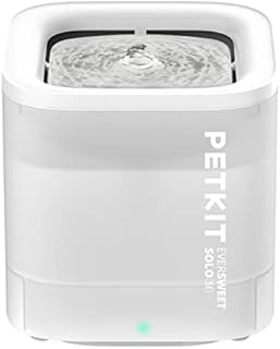 PETKIT Cat Water Fountain with Wireless Pump, 1.85L Automatic Dog Cat Fountain, Ultra Quiet, Separate Base for Safety, Normal Working Mode, Smart LED Light, Easy to Use, White