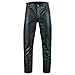 Produktbild Bohmberg Herren Lederhose Exclusive Premium Lederjeans aus Voll-Rindsleder Motorradhose Bikerhose mittlere Leibhöhe Schwarz Gr.36W / 34L