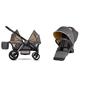 Evenflo Pivot Xplore All-Terrain Stroller Wagon with Second Seat (Adventurer Gray)