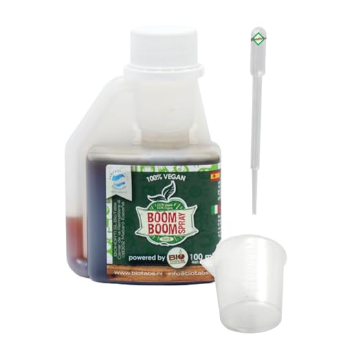Weedness Biotabs Boom Boom Boom Spray 100 ml - Abono natural de cultivo líquido Orquídeas Orquídeas Bonsai Orgánico Kit de Fertilizante Orgánico