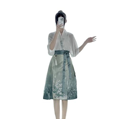 Jupe hanfu courte ajustée style chinois pour sublimer et affiner la silhouette