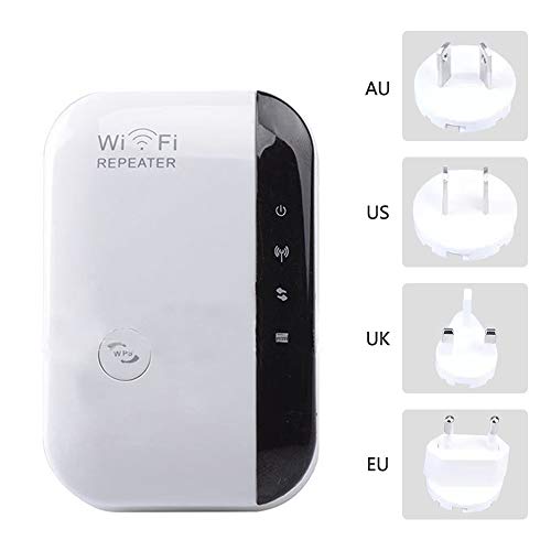 Ajcoflt Extensor de alcance WiFi 300 Mbps Repetidor rápido sem fio de 2,4 GHz Amplificador de sinal