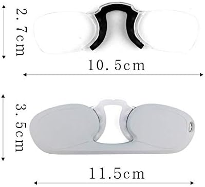 Ultra Thin Reading Glasses Nose Resting Pinching Readers+ Universal POD Case (Brown+1.00)