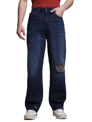 Image of JACK & JONES Men's Loose Fit Jeans | High Rise | Jeans for Men