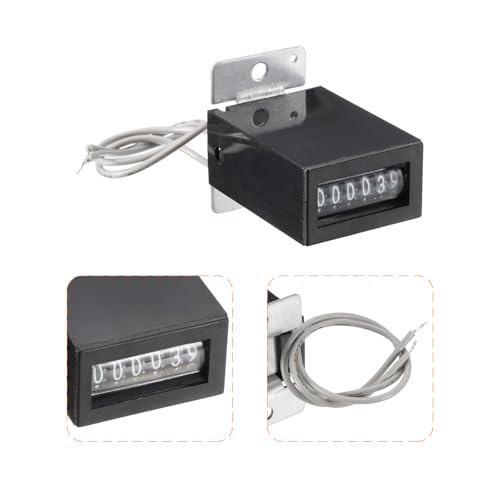 Image of uxcell Electromagnetic Counter 6 Digits 0-999999 Counting Range Electronic Pulse Counter Digital Counter Totalizer Electromagnetic Pulse Counter DC 7-24V