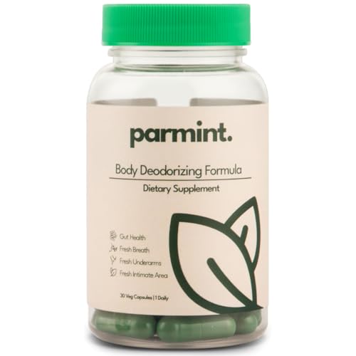 Whole Body Natural Deodorizing Supplement Vegan & Organic Internal Freshness Capsules for Underarms Odor Bad Breath Old People Smell Feet Odor Gluten Free 30 Capsules 1 Daily (1-Month Supply)