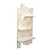 Étagère en Bois à 3 étagères, Panneau Mural pour la Cuisine avec étagères, étagère Murale en Bois Porte-Objets, décoration Maison Style Shabby, H90 x L45 x P16 cm