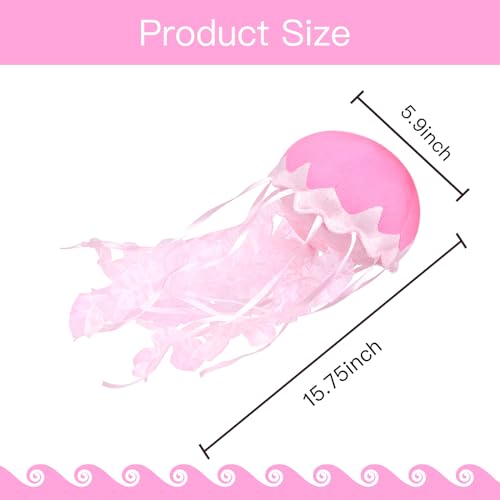 lilizzhoumax Simulation Jellyfish Plush Toy 15cm/6, Realistic Stuffed Animal Jellyfish Plush Toy, Cute Hangable Plush Toy, Super Soft Sea Animal Home Decoration Animal Toys - Image 3