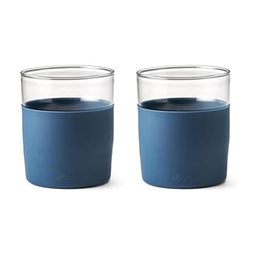 Image of Rabbit Freezable Whiskey Glasses, Set of 2 Chilling Whiskey Glasses with Silicone Sleeve, 8oz No-Dilution Glasses for Whiskey, White Wine and Cocktails, Keep Drinks Cold for Hours, No Ice Needed | Ideal for whiskey, white wine & mixed drinks, chills without ice, keeps drink cold, full flavor, glass construction