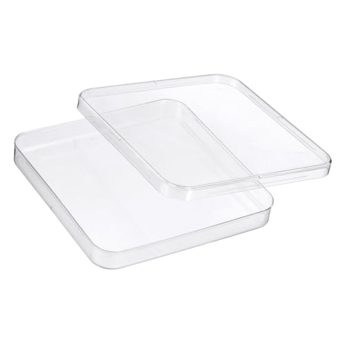 PATIKIL 13cm Square Petri Dishes with Lid