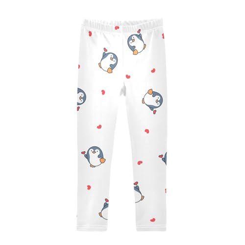Kawaii Penguin Girls Leggings,Workout Leggings for Girls Toddler Athletic Legging Size for 3-10T