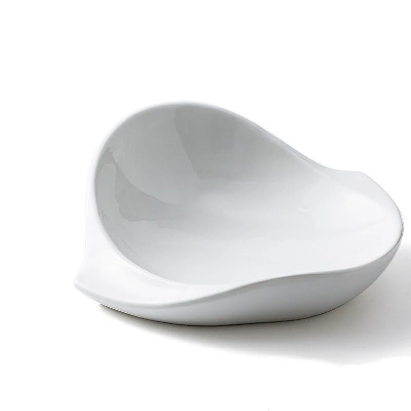 ULTRAWAVE Dinner Plate Dinner Plate Simple Irregular Shape Ceramic Fruit Salad Plate Soup Bowls Ramen Noodle Bowl Creative Kitchen Solid Color Cutlery Dinner Plates Dish Plates(12 inch)