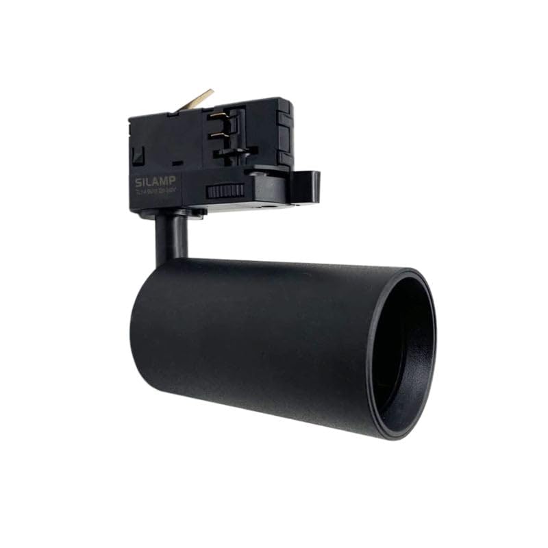Foco LED en riel 80° Trifásico NEGRO para bombilla GU10 - SILAMP