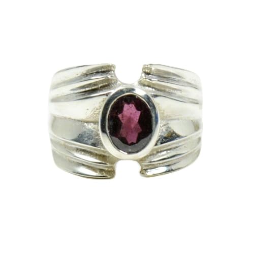 Bague grenat rouge authentique en argent 925, l'excellence du savoir-faire joaillier artisanal