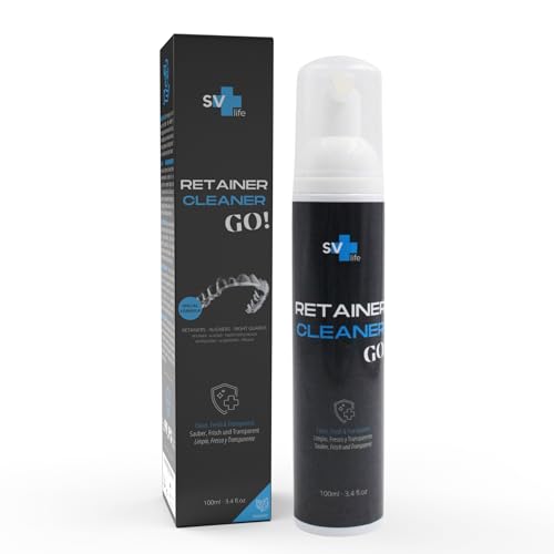 Espuma Limpiadora para Ortodoncia Transparente | Alineadores, Férulas, Retenedores | Fórmula 2-en-1 con Oxígeno Activo, Menta (100 ml)
