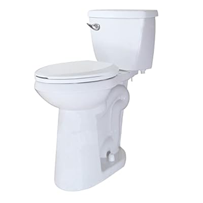 WinZo WZ5888CU Extra Tall Toilet Two Piece 21.25" Elongated Bowl Front Left 3-inch 1.28 GPF for Seniors, Tall & Disabled People Bathroom White