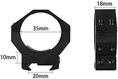 WINFREE 34 mm or 35 mm Diameter 2 Piece Profile Standard Picatinny Weaver Scope Ring Ring Tactical Hunting Sports Mount Accessory