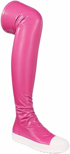 Liliana Women Thigh High Boots Flat Over The Knee Round Toe Tall Boots WANNABE-1