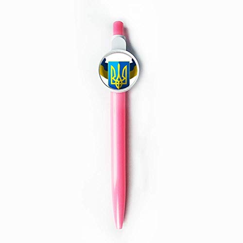 Stylo Ukraine emblème national stylo à bille bleu rétractable pour le bureau