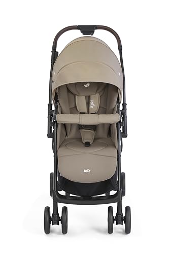 Image of Joie Mirus Lightweight Baby Stroller - Pram with Reversible Handle, Hand Brake and One-Hand Fold, Buggy for Kids 0-3 Years (Upto 15 Kg) - Beach