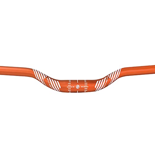 FIFTY-FIFTY Mountain Bike Riser Handlebar, Aluminum Alloy MTB Handlebar, 31.8mm Diameter, 780mm Wide Bicycle Bar (Orange, 35mm Rise)