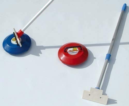 New Age Kurling Pusher Heads & Telescopic Handles Indoor Curling Game Set Pair