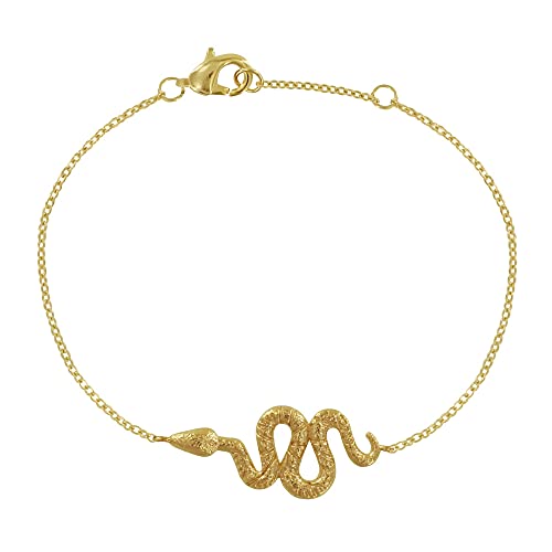 LES POULETTES BIJOUX - Bracelet Plaqué Or Long Serpent