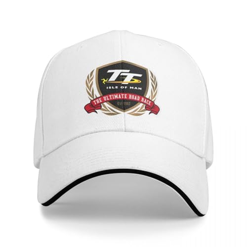 Gorras Unisex de Papá Noel Road Race Isle of Man TT Scap de béisbol Hip Hop Motocicleta Sándwich Gorra para Hombres Mujeres Gorra de Sol de poliéster Regalo de Moda para Exteriores