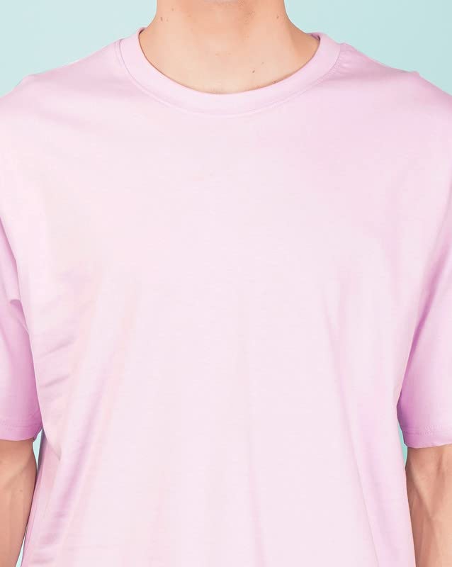 Image of Nusyl Men Solid Oversized t-Shirt - NUMCOTSH0001