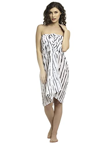 Image of EROTISSCH Women's Poly Georgette One-Piece Swimsuit Cover-Up Sarong, Made of 100% Polyester, Quick-Dry, Lightweight Beachwear for Girls with Adjustable Halter Neck, Suitable for Beach,Resort&Pool