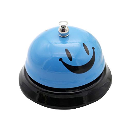 HIHUHEN Call Bell, Kitchen Bell,Reception Restaurant Kitchen Bar Service Call Desk Bell (Blue bell)