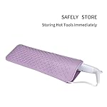 EIOKIT-Silicone-Heat-Resistant-Travel-Mat-Pouch-for-Hair-StraightenerCrimping-IronHair-Curling-IronHair-Curling-WandFlat-IronHair-Waving-Iron-2-Pack-Roman-PinkMisty-Mauve