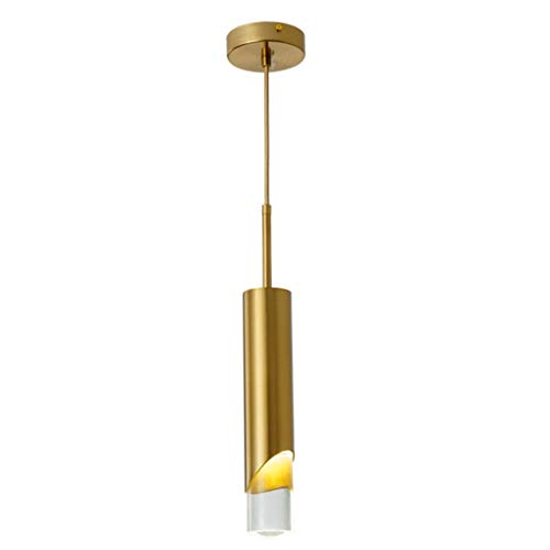 Chandelier doré une tête LRUII suspension minimaliste pour chevet et couloir