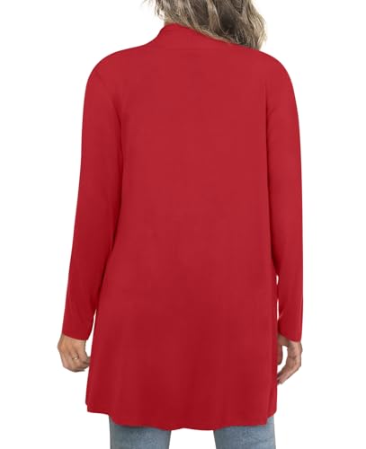 Image of Anymiss Womens Long Cardigans Spring Lightweight Jackets S-2XL Knit Kimono