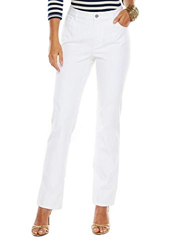 Chaps Women Stretch Twill Pants White (8 Petite Short)