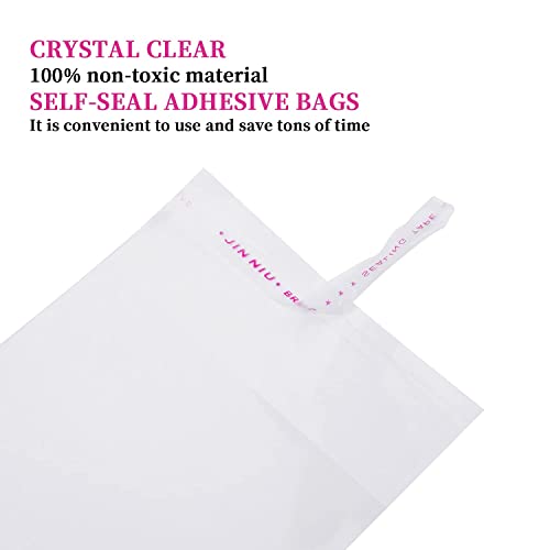 INTLMATE 200 Pcs Clear Resealable Cellophane Bag Self Sealed Small Cellophane Bags for Cookie Gifts, Sweet - Image 3