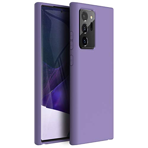 ZUSLAB Nano Silicone Diseñado para Samsung Note 20 Ultra Funda Liquid Silicone Rubber Funda Suave a Prueba de Golpes Púrpura