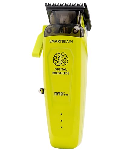 MRD Clipper Pro Smartbrain Tondeuse à cheveux professionnelle pour homme avec moteur sans balais, lame DLC Faper et corps en métal, tondeuse à cheveux USB-C...