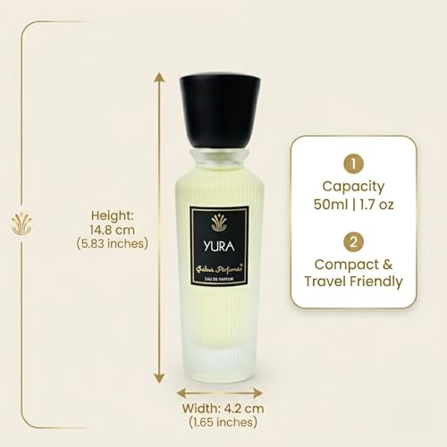 Image of Saba Yura Perfume 50ml for Men & Women | Long Lasting Unisex Fragrance | Woody, Saffron & Warm Spicy Notes | Premium Luxury Perfume for Office, Parties & Daily Wear