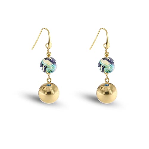 Boucles d'oreilles longues Murano Venetiaurum, l'art italien