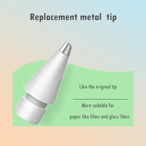 Image of SIXFU 6 PCS Replacement Pencil Tips for Apple Pencil, Durable iPencil Tip Nibs Accessories for iPad Pro /Apple Pencil Pro /USB-C / 1st Gen / 2nd Generation (Metal Top)
