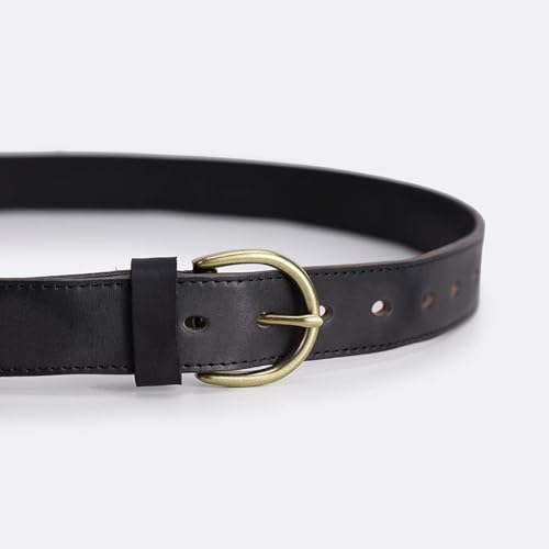 Men's Belt with Single Prong Buckle, Leather Dress Belt width 3.3cm for Casual and Pants Jeans Gifts for Men3