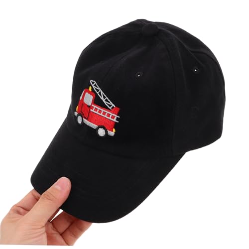 Gatuida Boy Girl Fire Truck Embroidered Baseball Cap Breathable Sun Hat for Boy Girl for School Outdoor Adventures and Camping Trips Black4