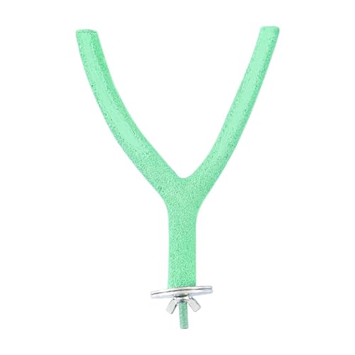 Bothyi Y Shaped Bird Perch Stand Paw Grinding Exercise Easy to Install Parrot Stand Toy for Parrots Small Birds Finch, Green