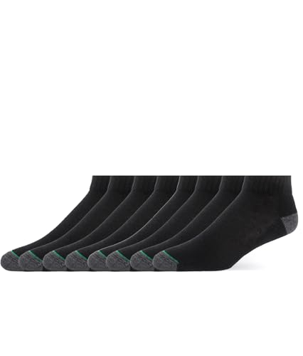 Burlington Mens Comfort Sport Cushion Quarter Top Sock 8 Pair Pack Black One Size