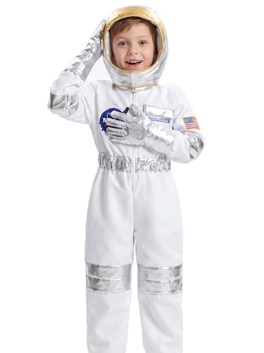 Neilyoshop Pilot Costume Kids Astronaut Costume for Boys Girls Space Pretend Dress Up Cosplay Birthday Gifts Halloween